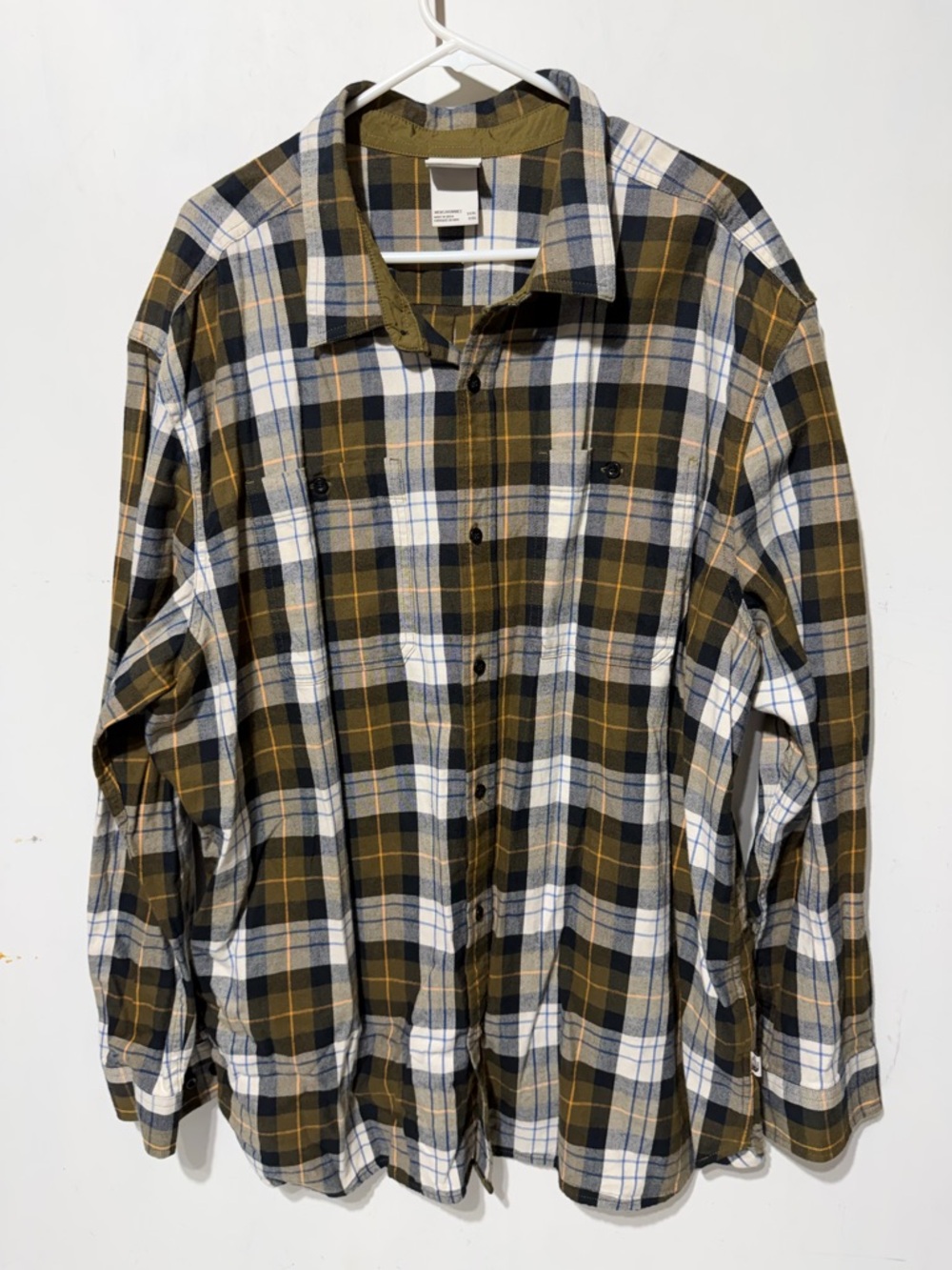 The North Face Arroyo Flannel Shirt 3XL Organic Cotton Plaid NF0A5A8U EUC